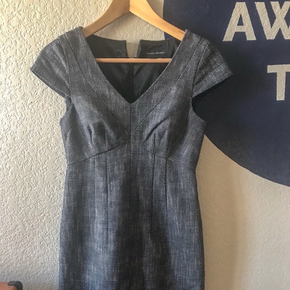 Cap Sleeve Tweed Sheath Dress - Picture 2 of 4